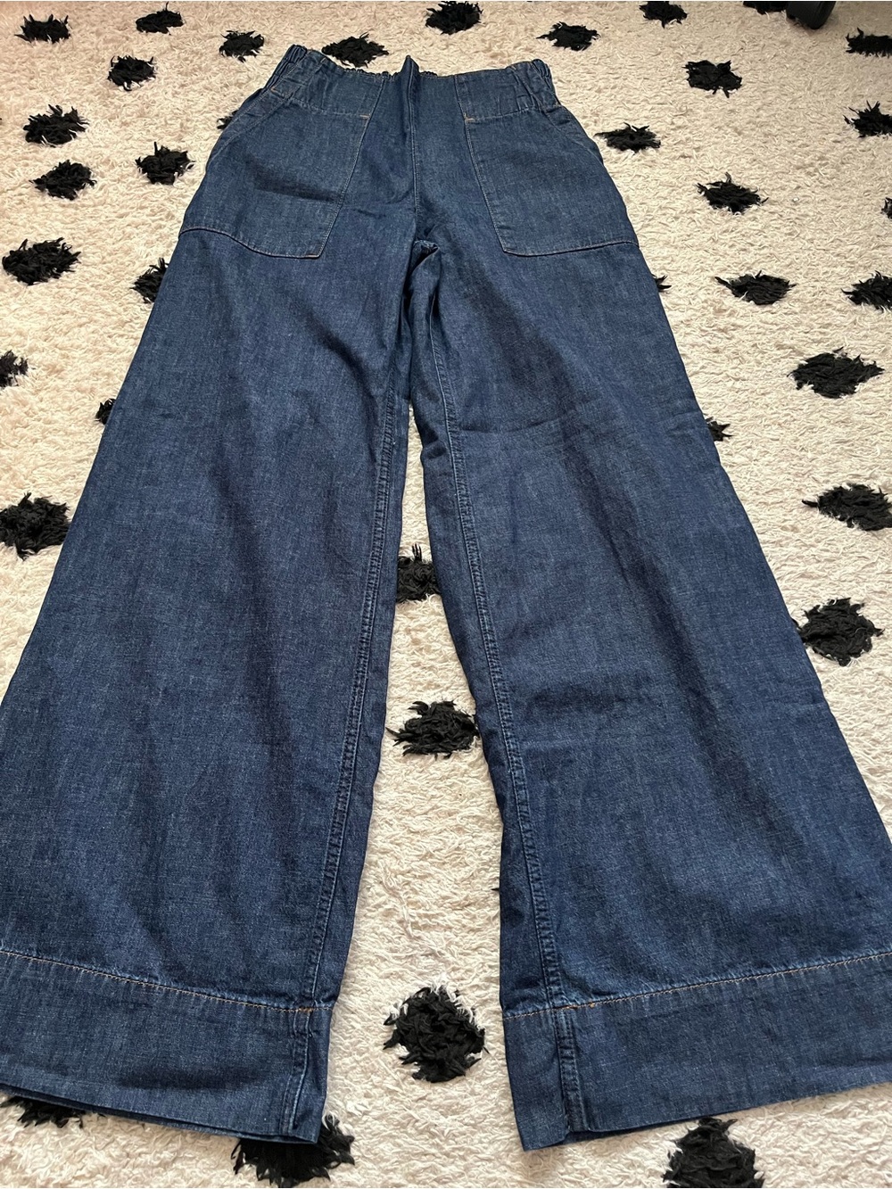 We the free size small Wide Leg Dark Denim Pants - Picture 3 of 13